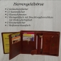 Preview: Adlerdruck Vintage Herren Portemonnaie Used Look Handgemacht Hochformat rot